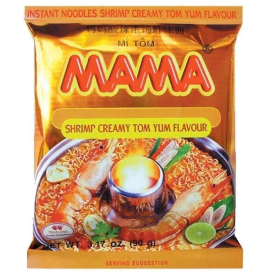 MAMA Shrimp Creamy Tom Yum 90g/ MAMA Krēmīgais Tom Yum ar Garneļu Garšu 90g - Oishii Asian Mart