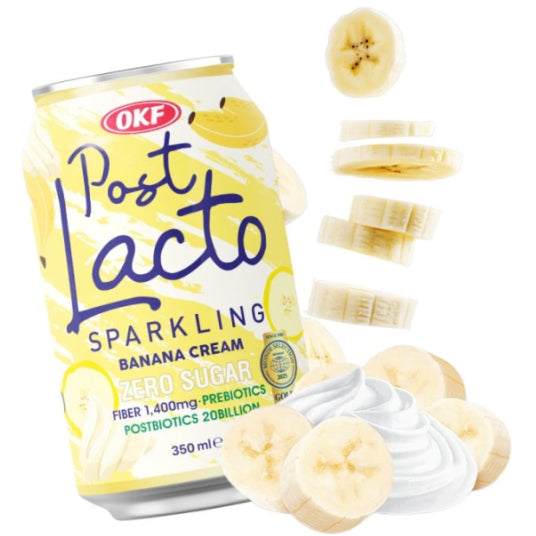 OKF PostLacto Banana Cream Drink 350ml/ OKF PostLacto banānu krēma dzēriens 350 ml OKF