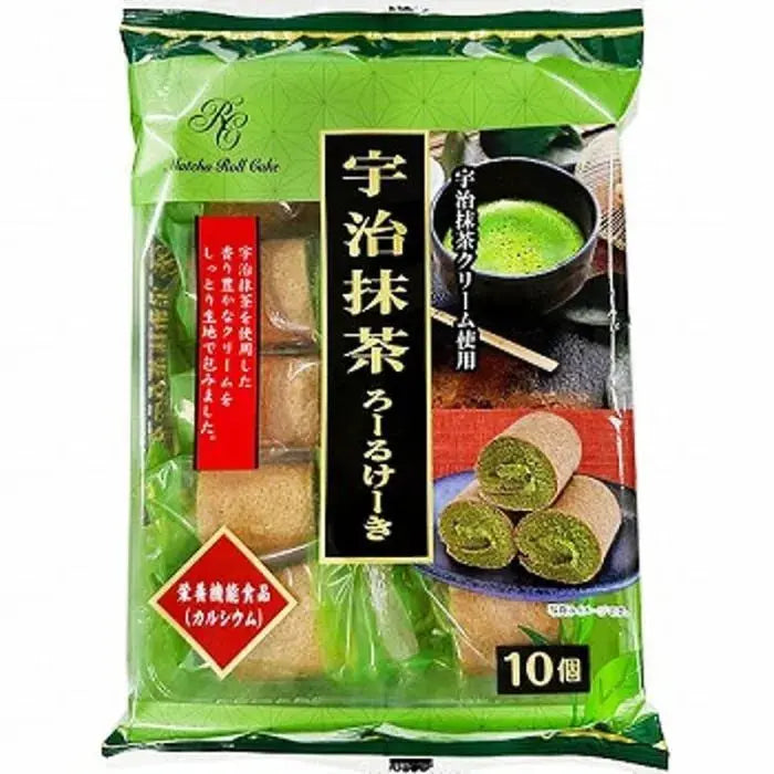 Yamauchi Uji Matcha Roll Cake 140g/ Yamauchi Uji Matcha ruletes kūka 140g - Oishii Asian Mart