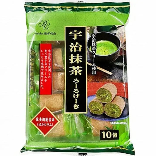 Yamauchi Uji Matcha Roll Cake 140g/ Yamauchi Uji Matcha ruletes kūka 140g - Oishii Asian Mart