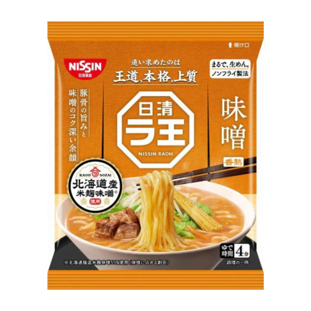 Nissin RAOH Miso 297g/ Nissin RAOH nūdeļu zupa ar miso garšu, 297 g