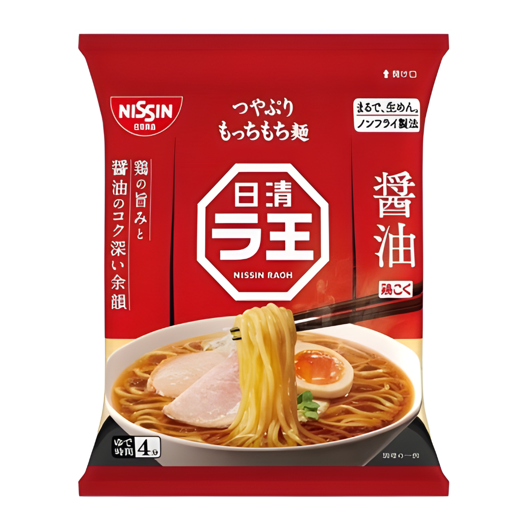 Nissin RAOH Soy Sauce 303g/ Nissin RAOH nūdeļu zupa ar sojas mērci, 303 g