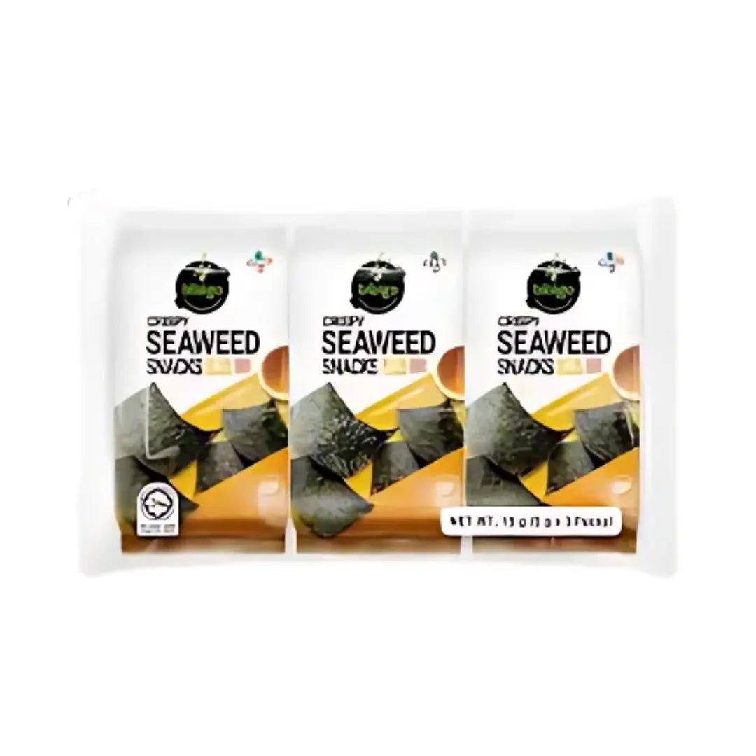 BIBIGO Crsipy Seaweed Sesame Flavour (5gx3)/ BIBIGO kraukšķīgās jūraszāles ar sezama garšu (5gx3) - Oishii Asian Mart