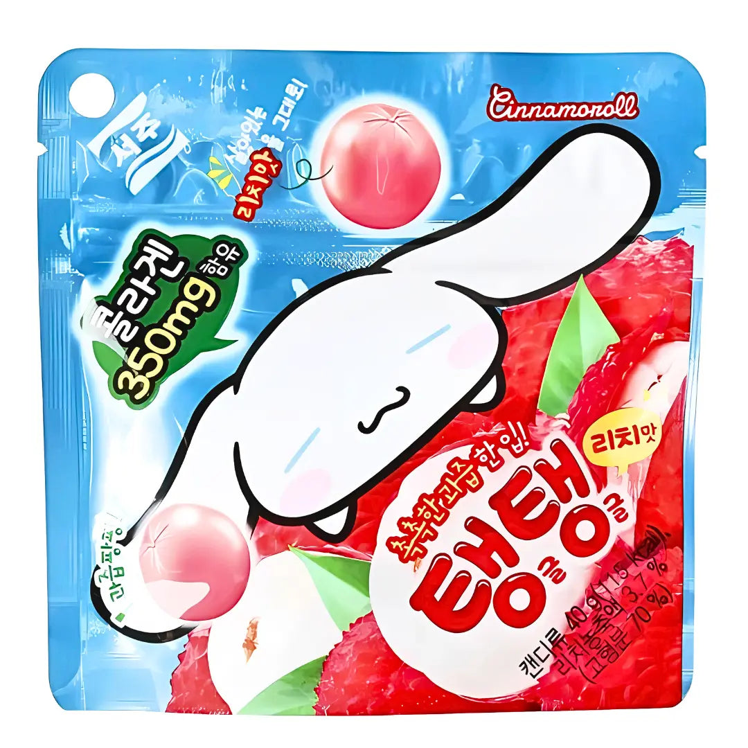 SANRIO Tang Tang Lychee Jelly 40g	SANRIO Tang Tang ličī želeja 40g - Oishii Asian Mart