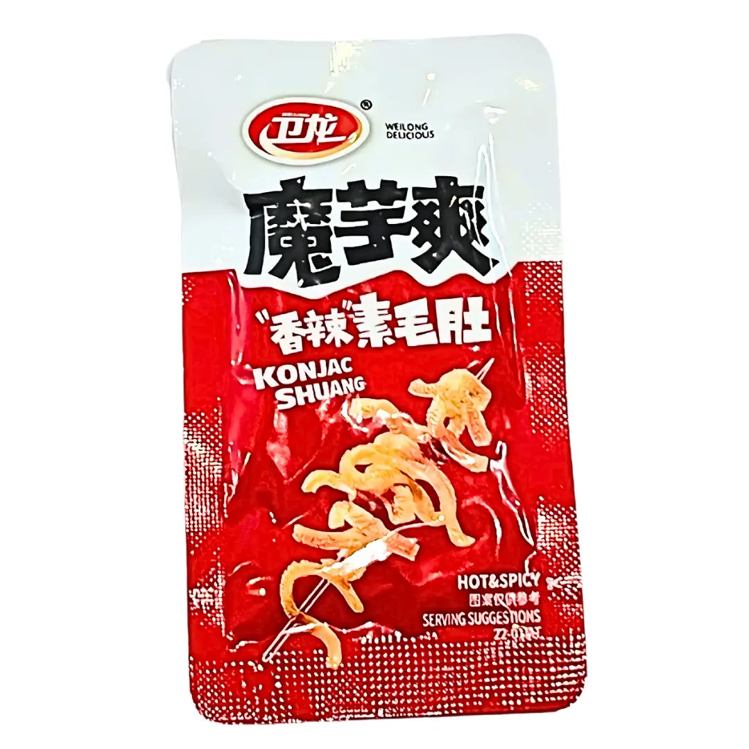 Weilong Konjac Shuang Hot & Spicy Individual/ Weilong Konjac Shuang Pikants & Asa garša Individuālais iepakojums - Oishii Asian Mart