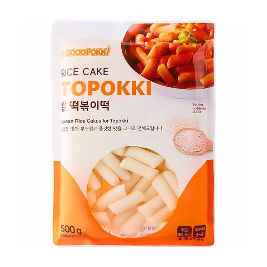GOODPOKKI RICE CAKE TOPOKKI 500g/ GOODPOKKI Rīsu Kūkas Topokki 500g Goodpokki