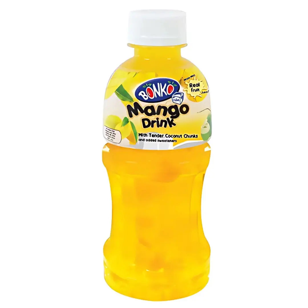 Bonko Nata de Coco Mango Drink 320ml / Bonko Nata de Coco Mango Dzēriens 320ml - Oishii Asian Mart