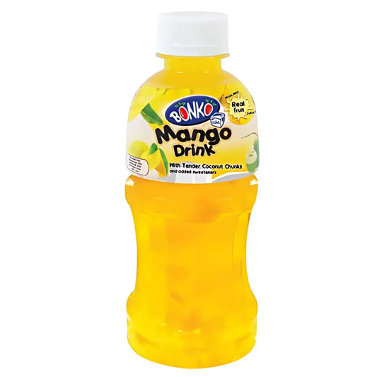 Bonko Nata de Coco Mango Drink 320ml / Bonko Nata de Coco Mango Dzēriens 320ml - Oishii Asian Mart