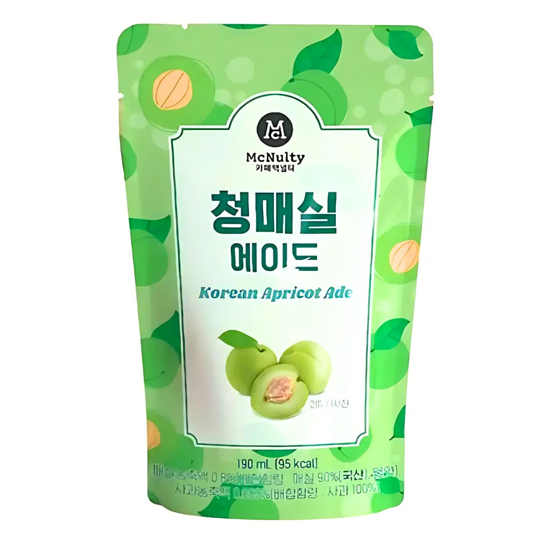 MCNULTY Korean Apricot Ade 190ml/ MCNULTY Korejiešu abrikosu dzēriens 190ml - Oishii Asian Mart