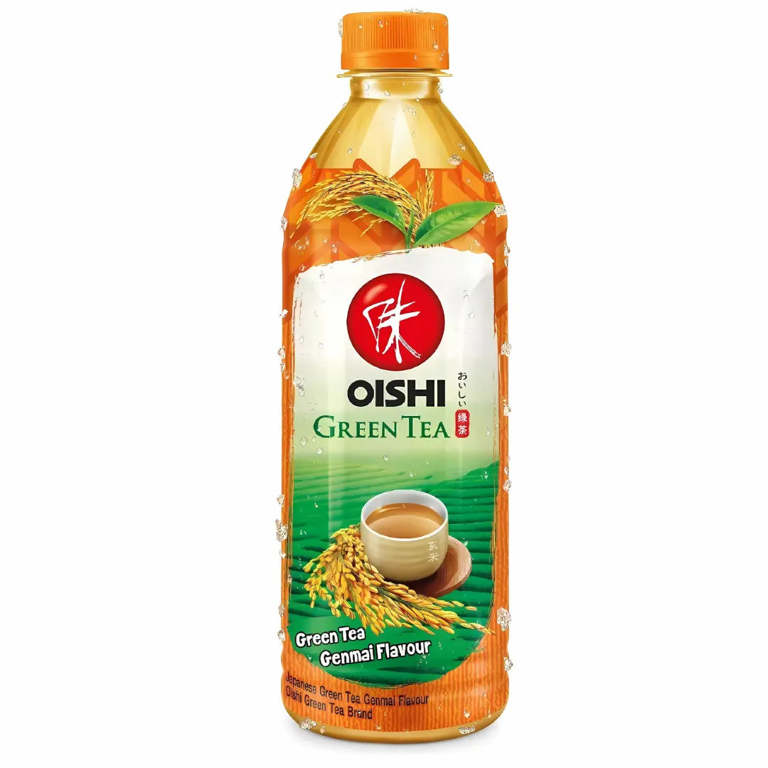 OISHI Japanese Genmai Green Tea 500ml/ OISHI Japāņu Genmai zaļā tēja 500ml - Oishii Asian Mart