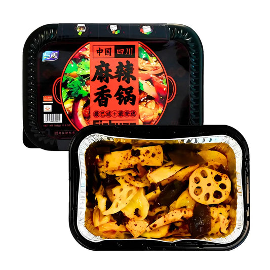 YUMEI Self-Heating Hot Pot - Sichuan Spicy Stir-fry 305g/ YUMEI pašsildošais karstais katls – Sičuaņas pikantais ceptais maisījums 305g - Oishii Asian Mart