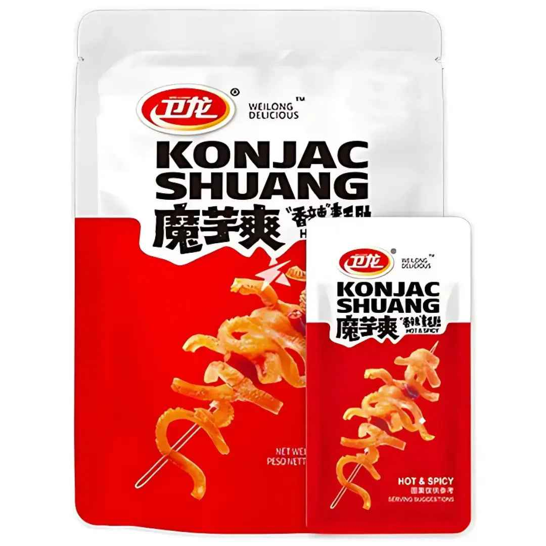 Weilong Konjac Shuang Hot & Spicy 252g/ Weilong Konjac Shuang Pikants & Asa garša 252g