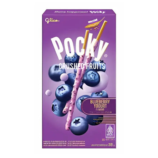 Pocky Crushed Fruits Blueberry Yoghurt 38g/ Pocky Sasmalcināti Augļi Melleņu Jogurts 38g Pocky
