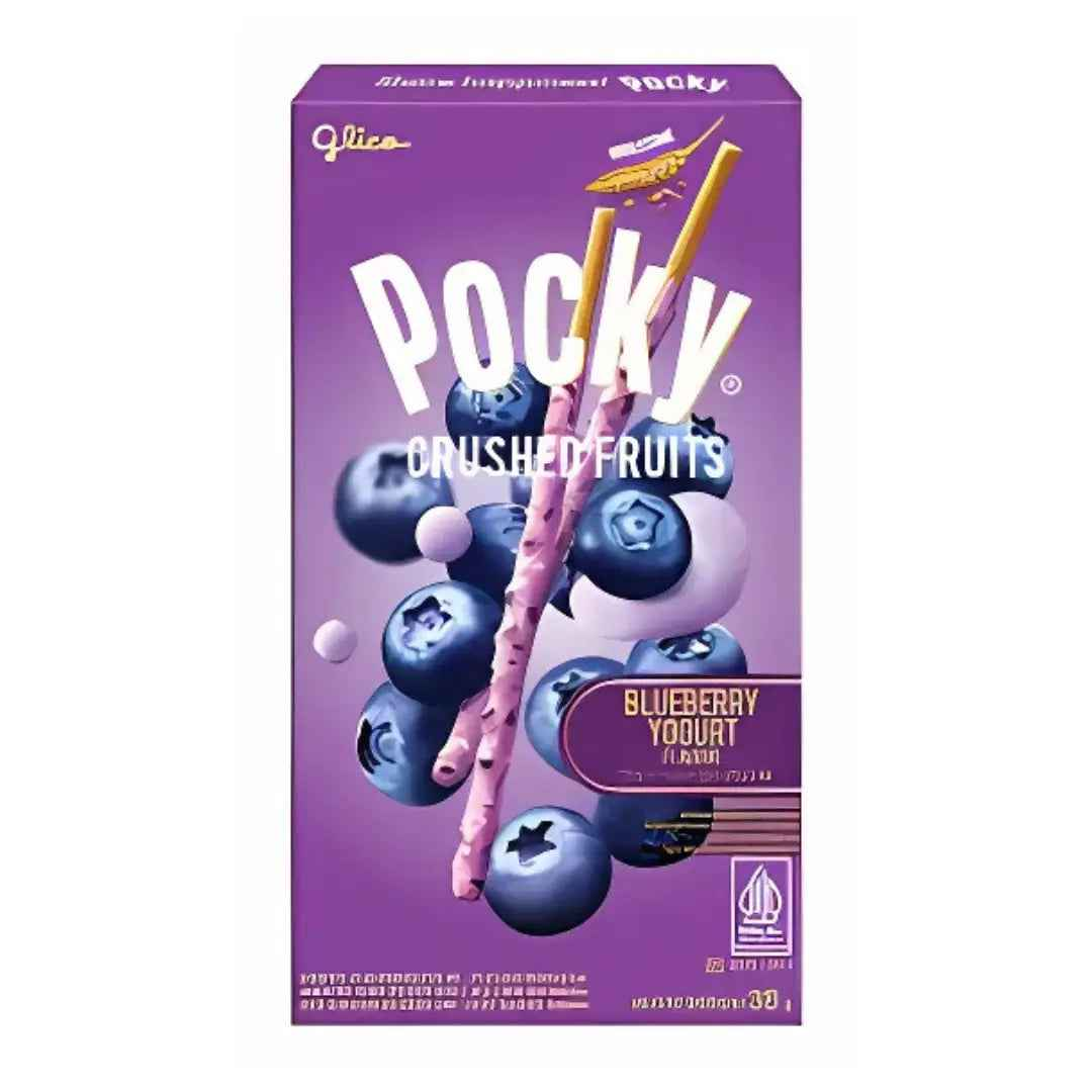 Pocky Crushed Fruits Blueberry Yoghurt 38g/ Pocky Sasmalcināti Augļi Melleņu Jogurts 38g