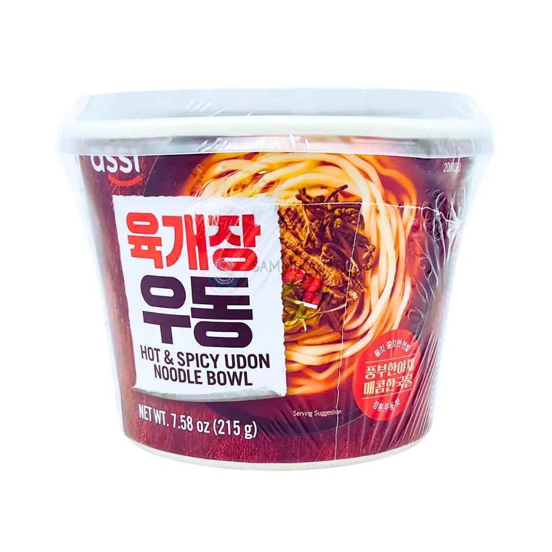 Assi Fresh Hot & Spicy Udon Noodle Bowl 215g/ Assi Svaigi Asi Udon Nūdeles Bļodā 215g