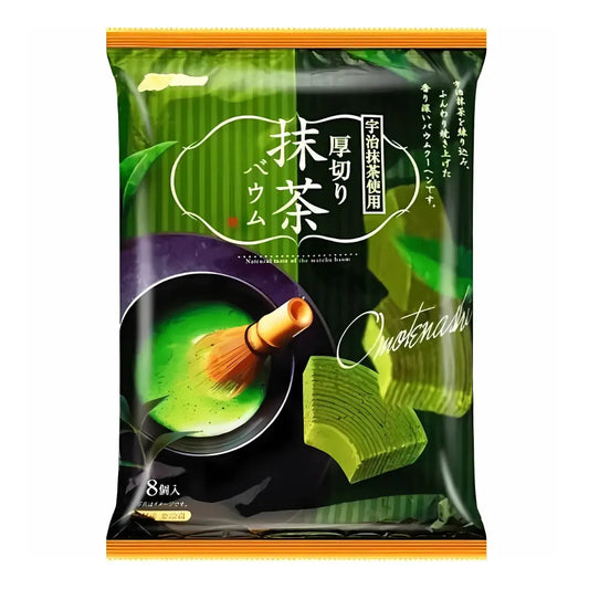 Marukin Uji Matcha Baumkuchen Cake 220g/ Marukin Uji mača Baumkuchen kūka 220g - Oishii Asian Mart