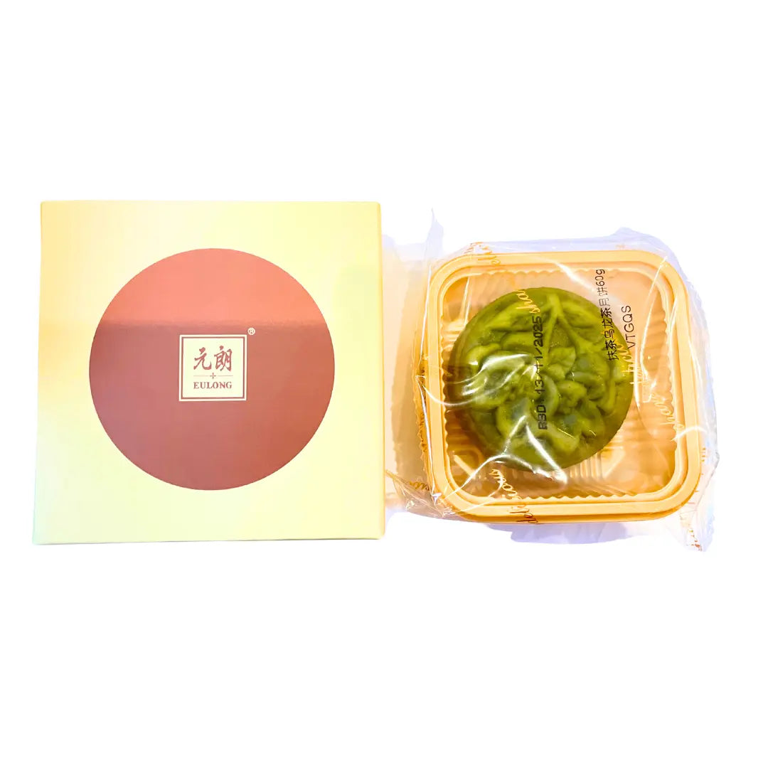 Matcha Mochi Skin Oolong Tea Moon cake 60g/ Māčas Moči Miziņas Olonga Tējas Mēnesskūka Oishii Asian Mart