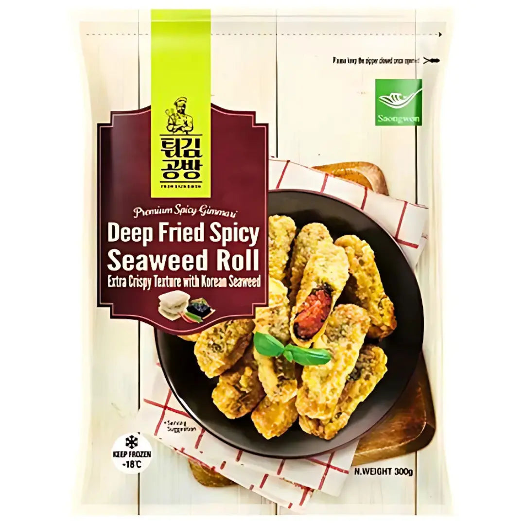 Saongwon Frozen Deep Fried Spicy Seaweed Roll 300g/ Saongwon Frozen Cepts pikants jūras aļģu rullītis 300g - Oishii Asian Mart