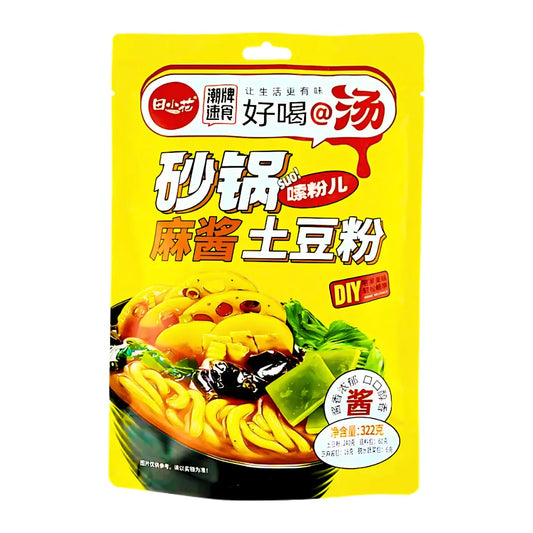 Tianxiaohua Potato Noodles With Sesame Flavor 327g/ Tianxiaohua kartupeļu nūdeles ar sezama garšu 327g - Oishii Asian Mart