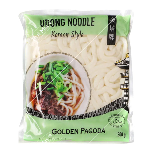Golden Pagoda fresh udon noodles 200gr/ Golden Pagoda svaigas udon nūdeles, 200g Golden Pagoda