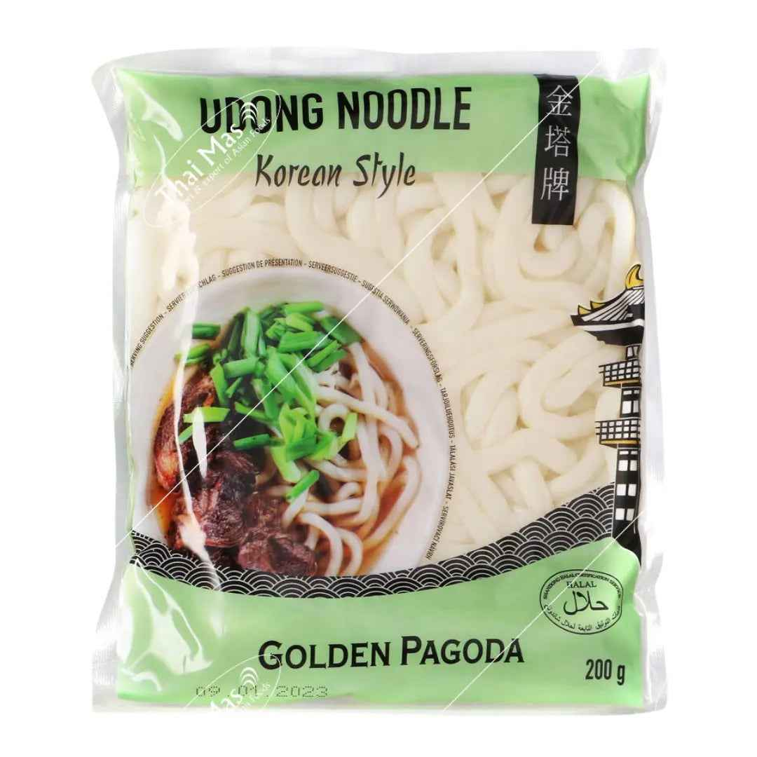 Golden Pagoda fresh udon noodles 200gr/ Golden Pagoda svaigas udon nūdeles, 200g
