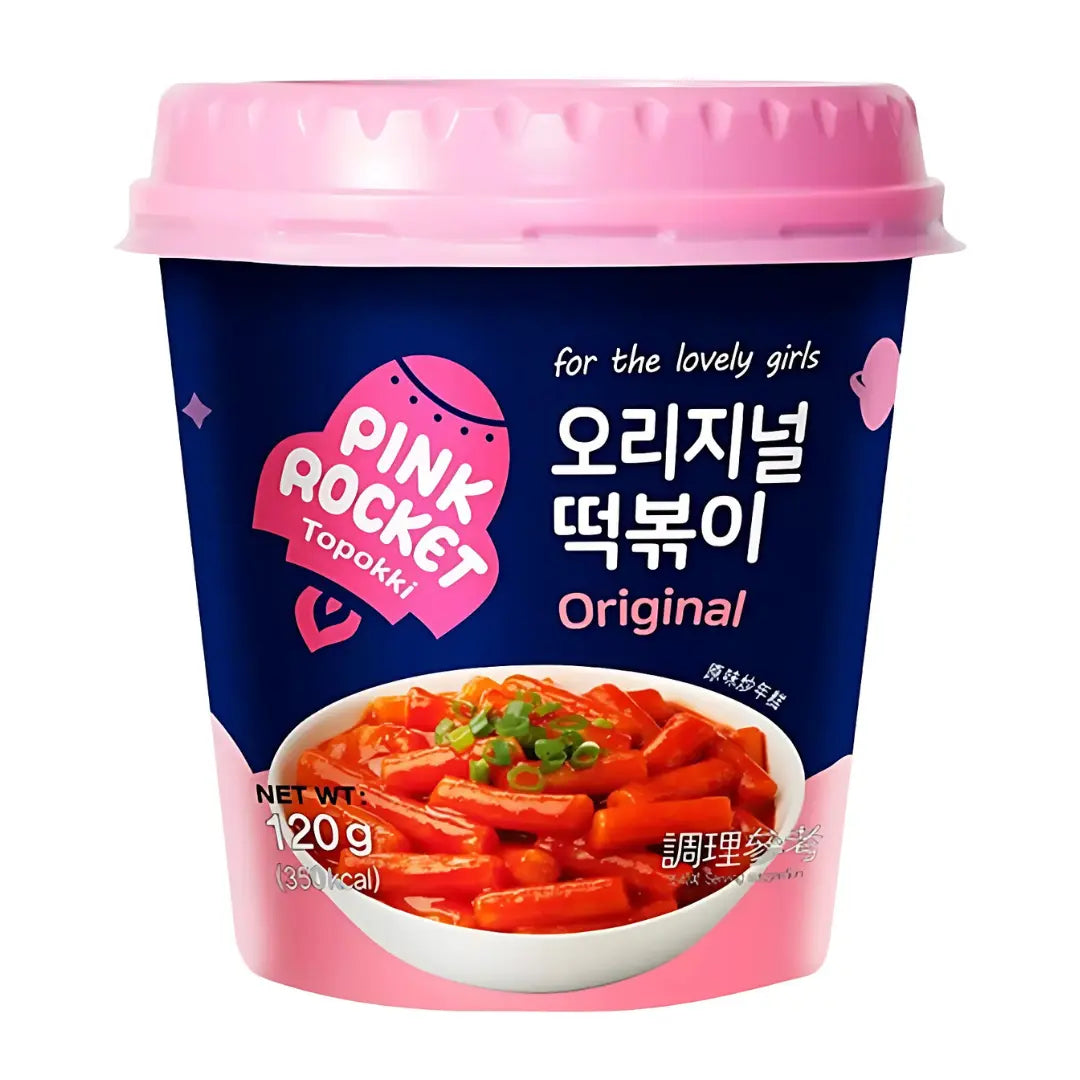 PINK ROCKET Topokki Original 120g/ PINK ROCKET Topokki oriģinālais 120g - Oishii Asian Mart
