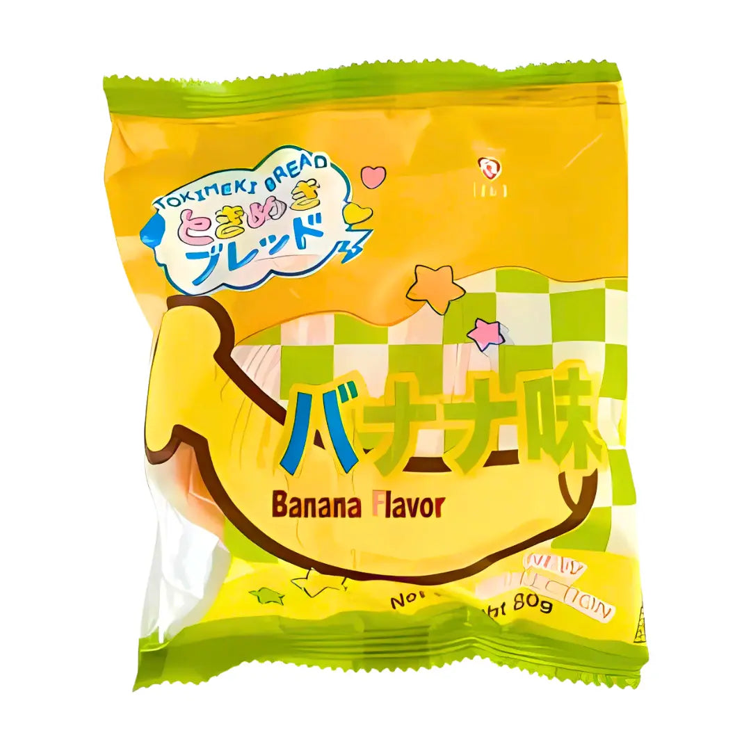 Tokimeki Bread Banana Flavor 80g/ TOKIMEKI Maize ar Banānu Garšu 80g - Oishii Asian Mart