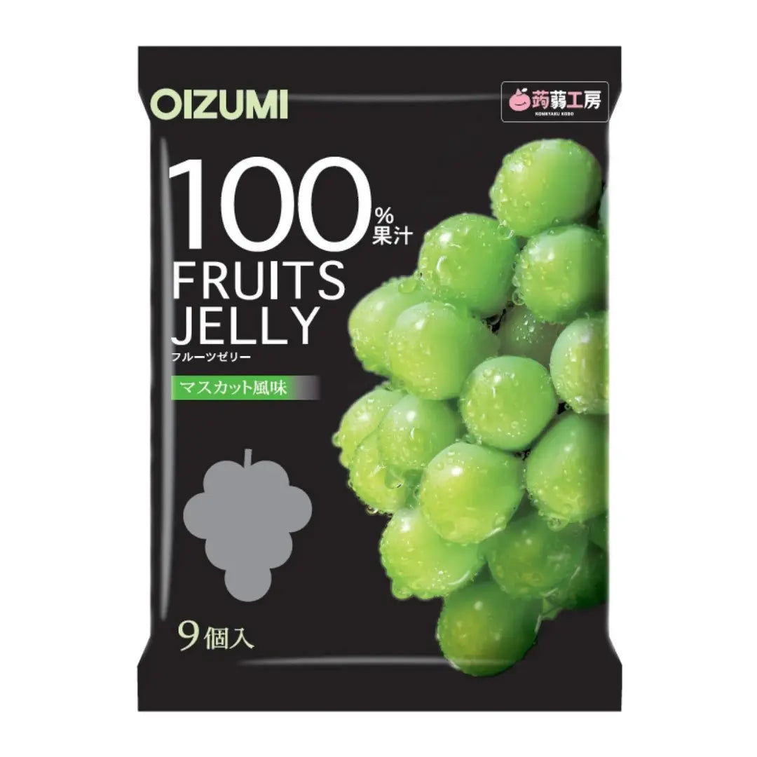 OIZUMI 100% Fruit Jelly Muscat Flavour 150g/ OIZUMI 100% augļu želeja muskata vīnogu garša 150g - Oishii Asian Mart