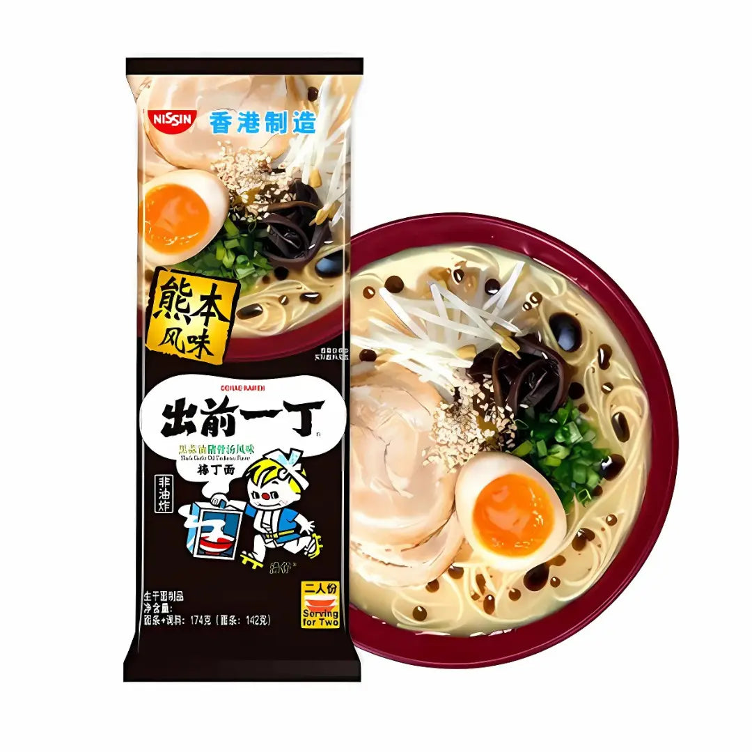NISSIN Black Garlic Oil Tonkosu Flavour/ NISSIN Melno ķiploku eļļas Tonkotsu garša - Oishii Asian Mart