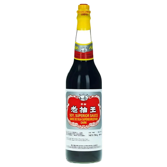 HAIYIN BRIDGE Superior Dark Soy Sauce 600ml/ HAIYIN BRIDGE augstākās kvalitātes tumšā sojas mērce 600ml - Oishii Asian Mart