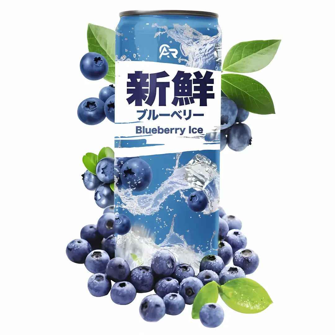 ACR Asian Style Blueberry Ice Sparkling Drink 330ml/ ACR Āzijas Stila Melleņu Ledus Dzirkstošais Dzēriens 330ml