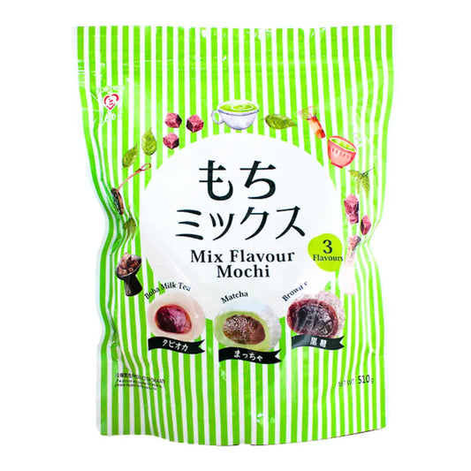 Tokimeki Mix Mochi Boba Matcha Brown Sugar 510g/ TOKIMEKI Sajauktie Moči Boba Matcha un Brūnais Cukurs 510g - Oishii Asian Mart