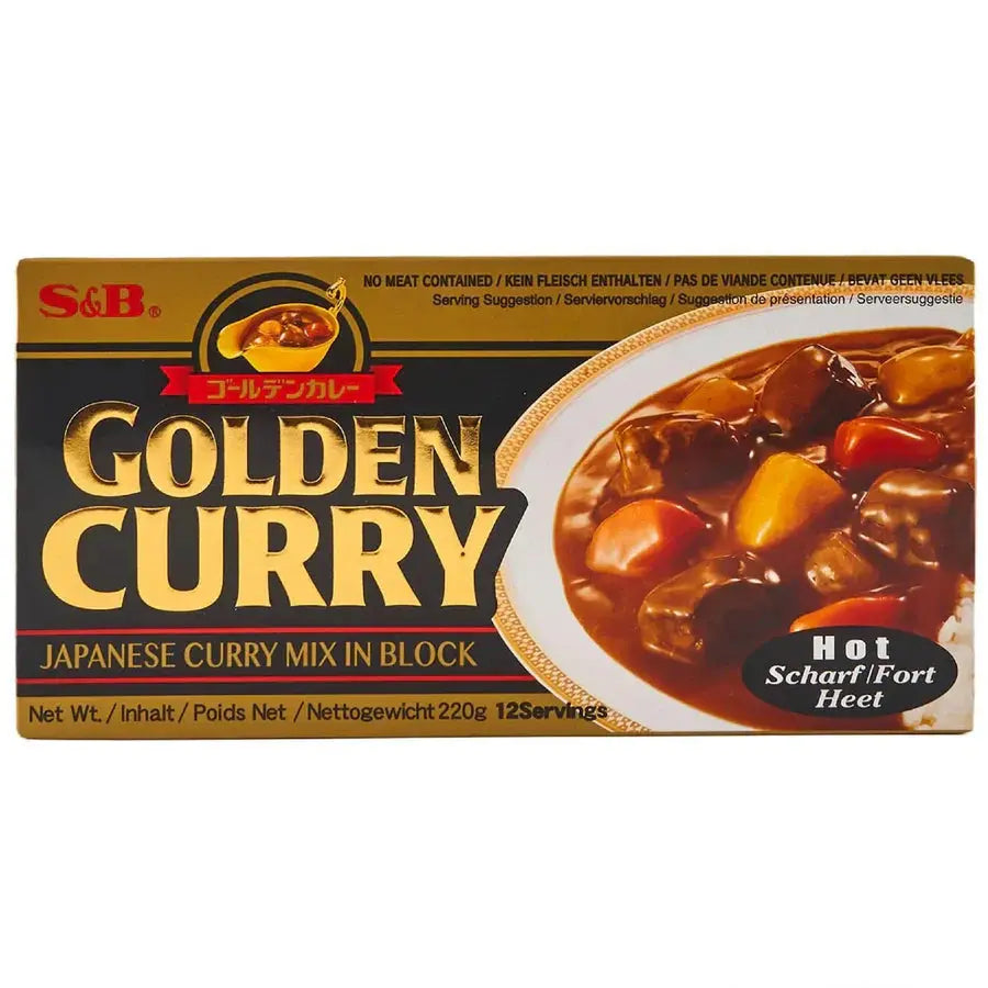 S+B Japan Golden Curry hot 220 g/ S+B Golden Karijs pikants - Oishii Asian Mart
