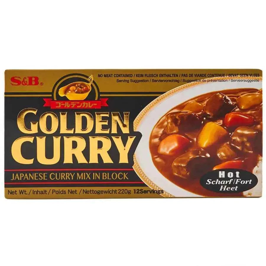 S+B Japan Golden Curry hot 220 g/ S+B Golden Karijs Pikants (Japāna)