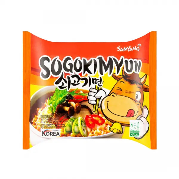 SamYang sogokimyun instant noodle soup 120gr/ SamYang sogokimyun ātri pagatavojama nūdeļu zupa 120gr Oishii Asian Mart