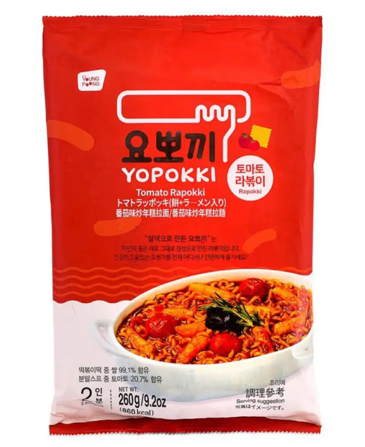 YOPOKKI Tomato Rapokki 260g/ YOPOKKI tomātu rapokki 260g YOUNG POONG