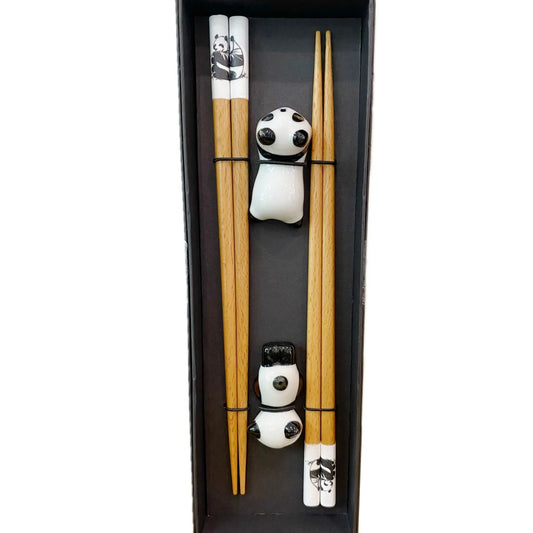 Panda Chopsticks box set/ Panda Chopsticks ēdamrīku komplekts - Oishii Asian Mart