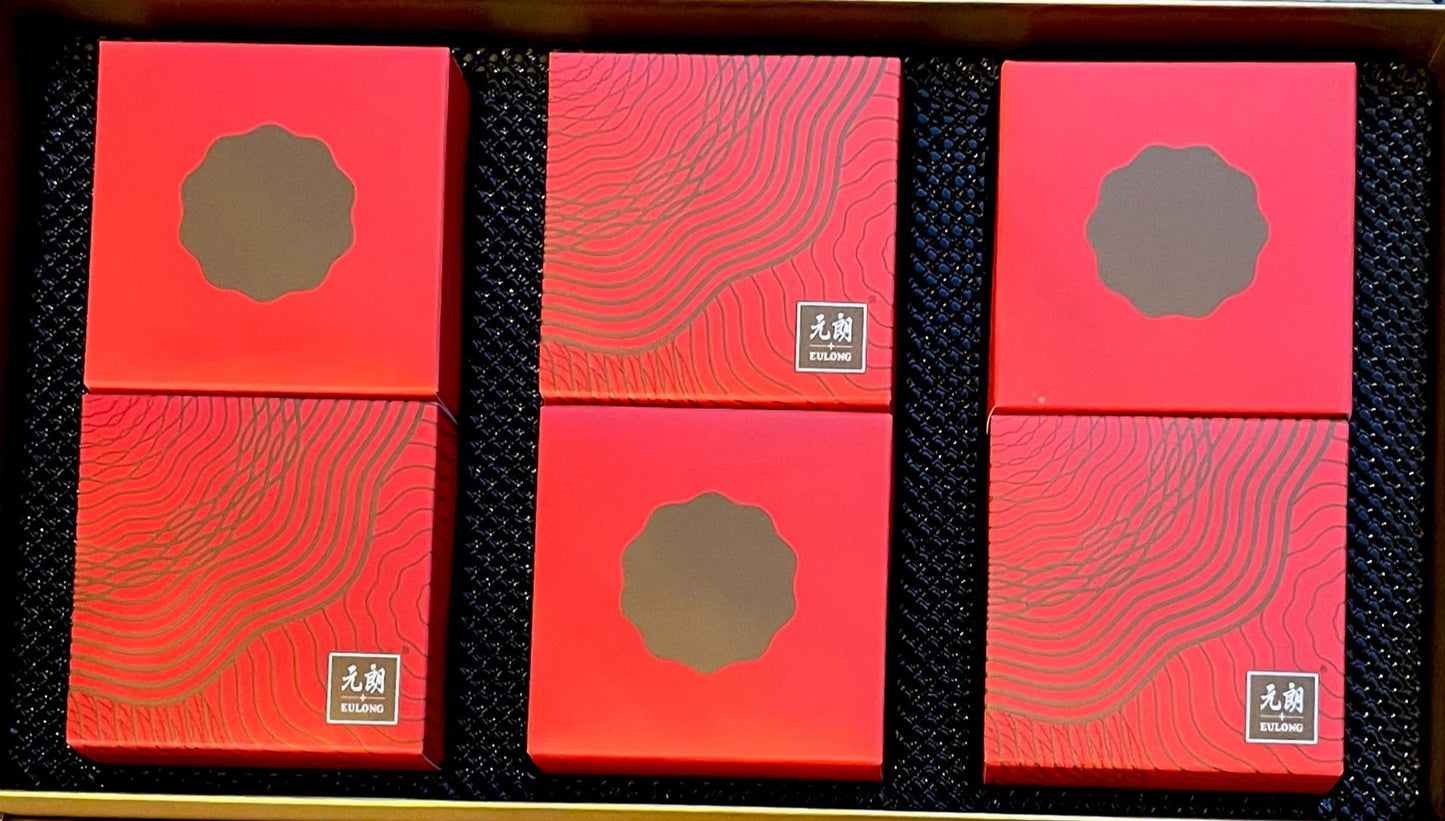 EULONG Lava Pudding Moon Cake gift box 300g (6 pieces)/ EULONG plūstošā pudiņa mēness kūku dāvanu kaste 300 g (6 gab.) EULONG