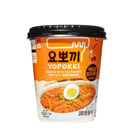 KR Yopokki Rice cake & Ramen Cup Sweet Spicy 145g YOUNG POONG