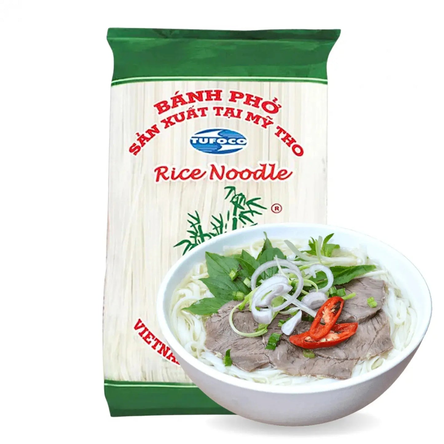 BAMBOO TREE Rice stick/banh pho 1mm 400g BAMBOO TREE