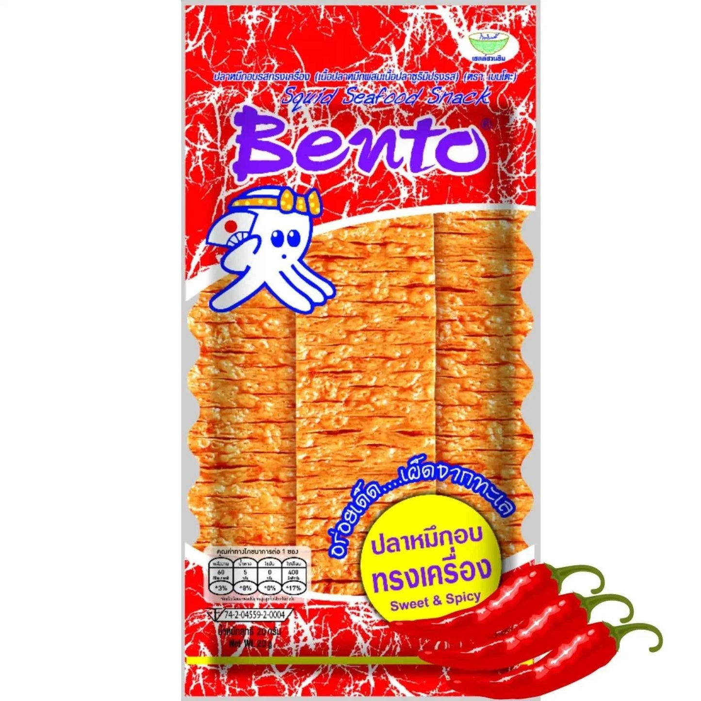 BENTO snack sweet & spicy red 20g/ BENTO uzkoda – salda un pikanta (sarkana) 20g
