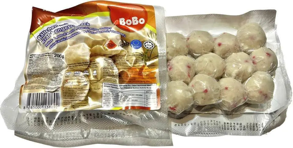 BOBO Crab Stick Balls 200g/ BOBO Krabju nūjiņu bumbiņas 200g - Oishii Asian Mart