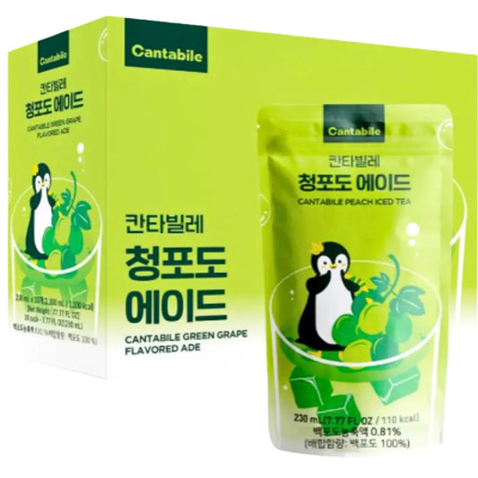 CANTABILE Green Grape / Vīnogu garšas Ade 230ml KR - Oishii Asian Mart
