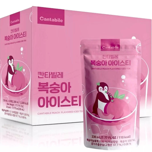 CANTABILE Peach Flavoured / Persiku Garšas Ade 230ml - Oishii Asian Mart