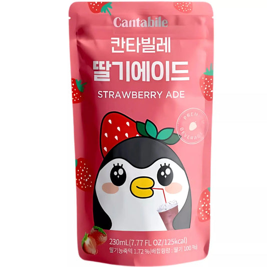 CANTABILE Strawberry Flavoured Ade / Zemeņu Garšas 230ml - Oishii Asian Mart