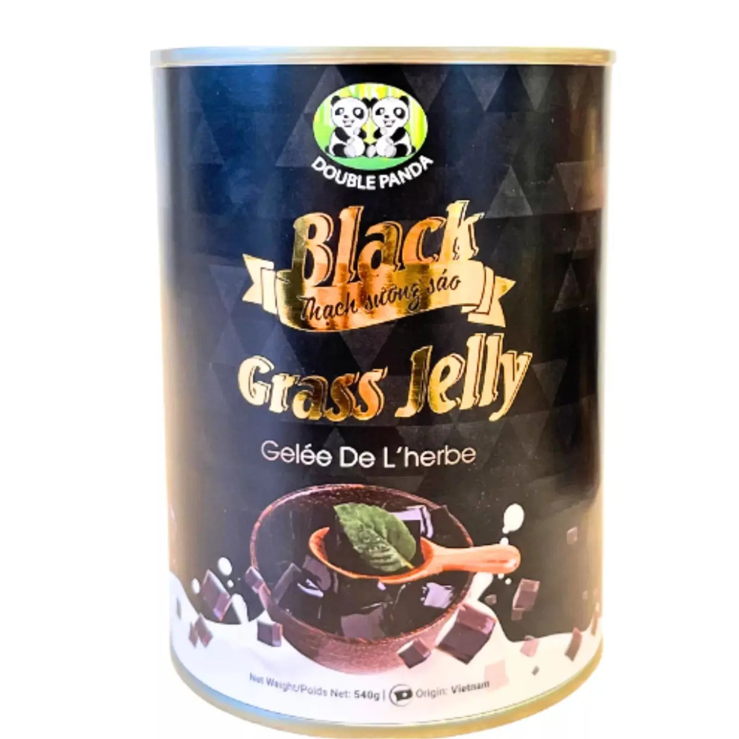 DOUBLE PANDA Black Grass Jelly 540g VN - Oishii Asian Mart