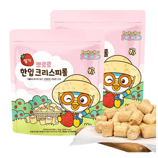 EARNEST Pororo Crisp Roll Strawberry 60g EARNEST
