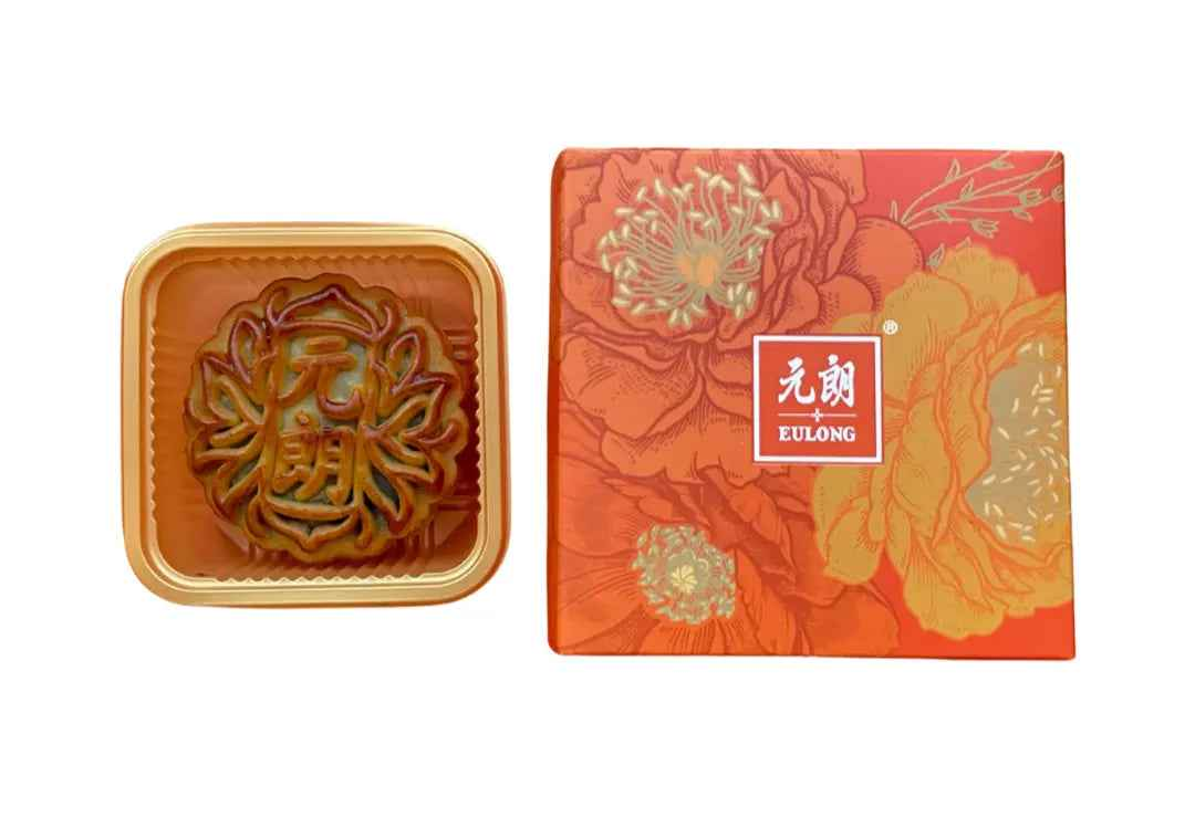 EULONG Lotus Seed Paste and Egg Yolk 100g/ EULONG mēness kūka ar lotosa sēklu pastu un olu dzeltenumu 100 g