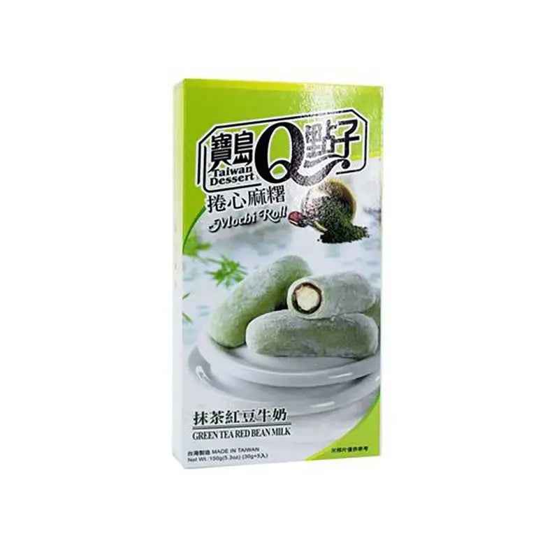 Q Green Tea Red Bean Mochi Roll TW