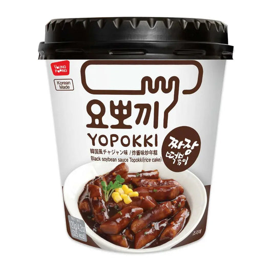 Yopokki Rice cake Cup Jjajang 120g / Yopokki rīsu kūkas trauciņā ar Džadžang 120 g. - Oishii Asian Mart